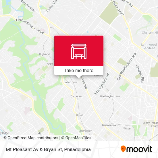Mt Pleasant Av & Bryan St map