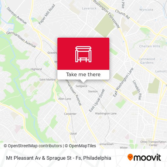 Mapa de Mt Pleasant Av & Sprague St - Fs