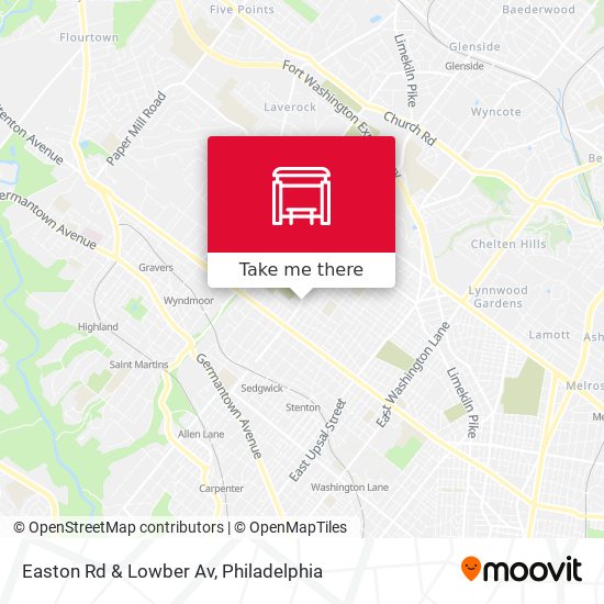 Easton Rd & Lowber Av map