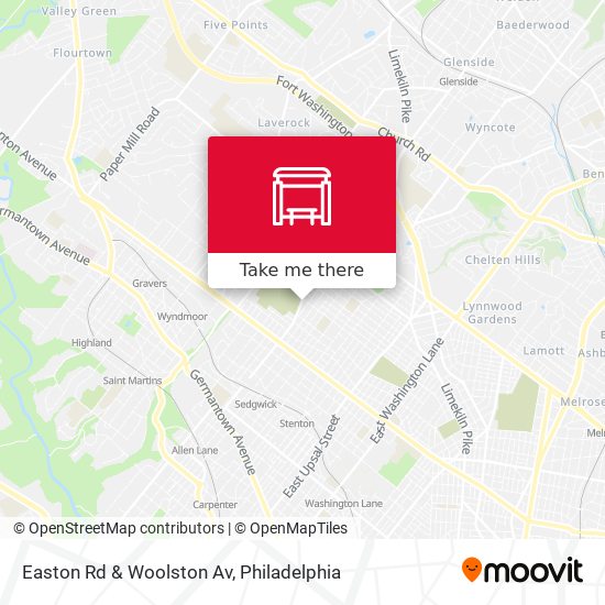 Easton Rd & Woolston Av map