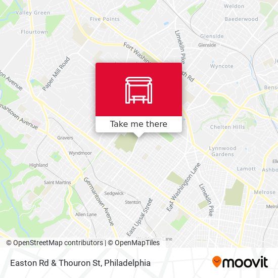 Easton Rd & Thouron St map