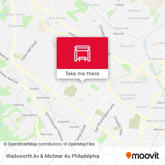 Wadsworth Av & Michner Av map