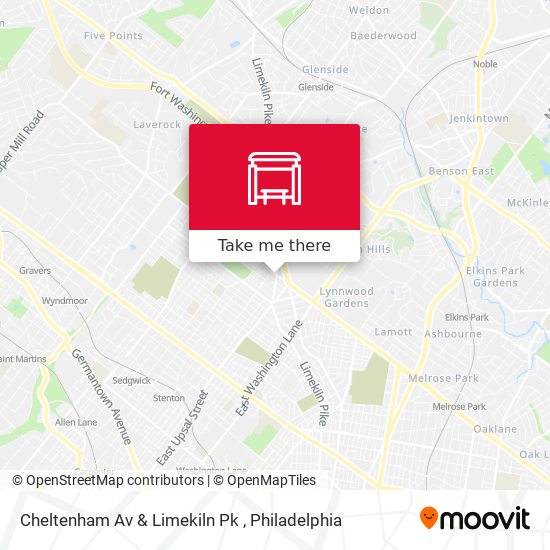 Mapa de Cheltenham Av & Limekiln Pk