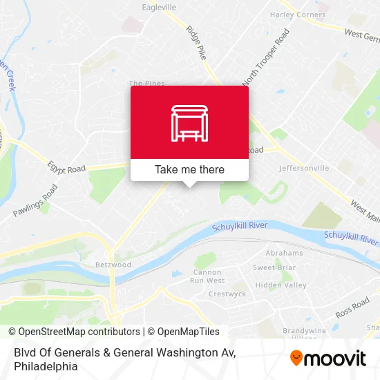 Blvd Of Generals & General Washington Av map
