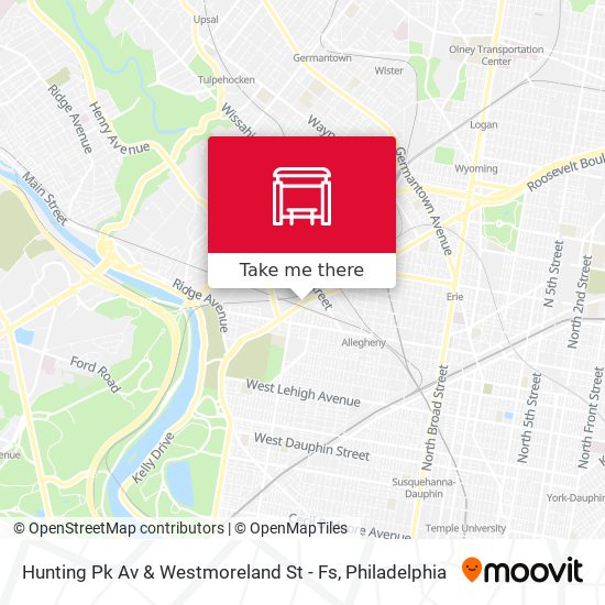 Hunting Pk Av & Westmoreland St - Fs map