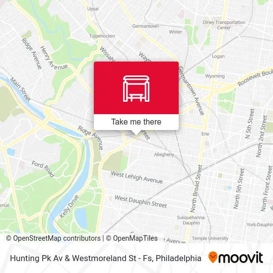 Hunting Pk Av & Westmoreland St - Fs map
