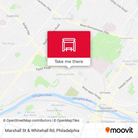 Marshall St & Whitehall Rd map