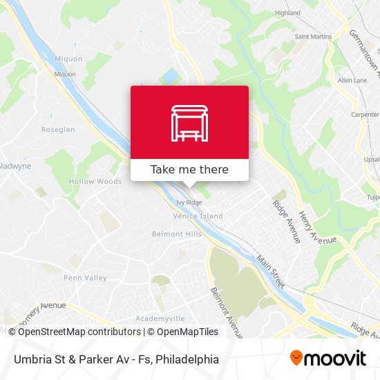 Umbria St & Parker Av - Fs map