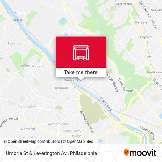 Umbria St & Leverington Av map
