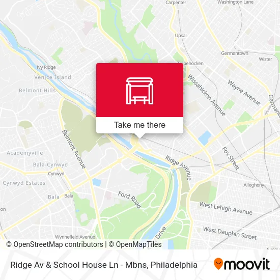 Ridge Av & School House Ln - Mbns map