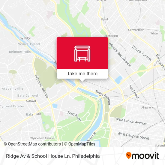 Ridge Av & School House Ln map
