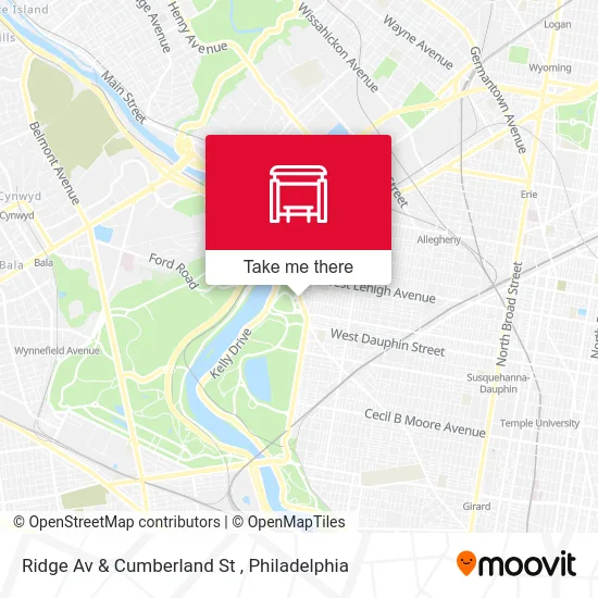 Mapa de Ridge Av & Cumberland St