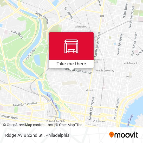 Ridge Av & 22nd St map