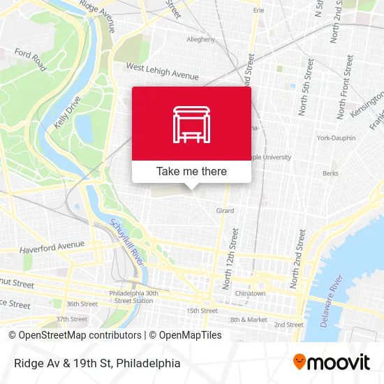 Ridge Av & 19th St map