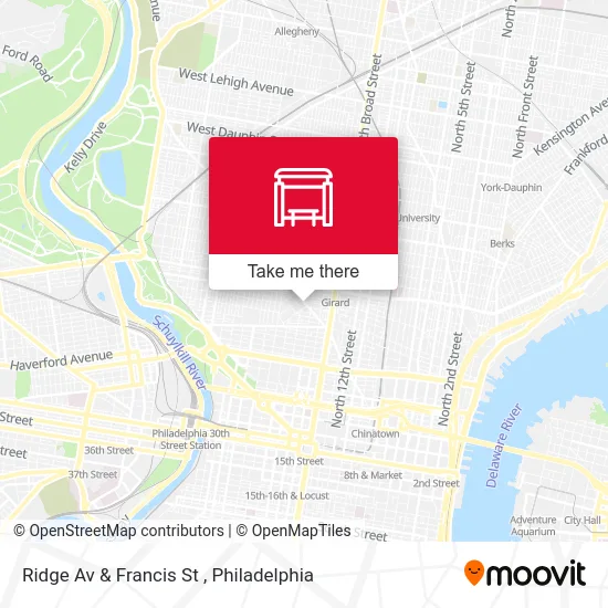 Ridge Av & Francis St map