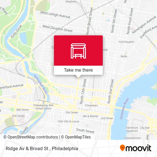Ridge Av & Broad St map