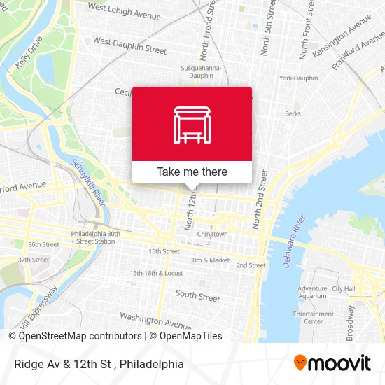 Ridge Av & 12th St map