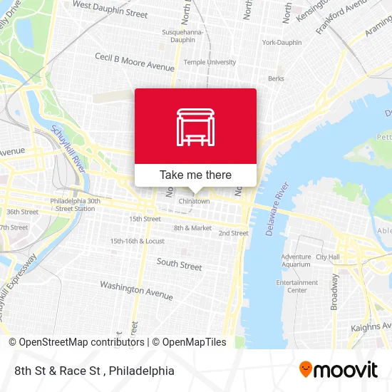 8th St & Race St map