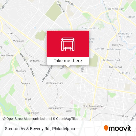 Stenton Av & Beverly Rd map