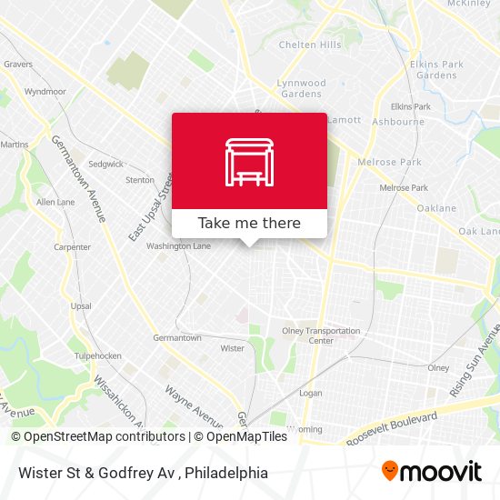 Mapa de Wister St & Godfrey Av