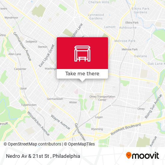 Nedro Av & 21st St map