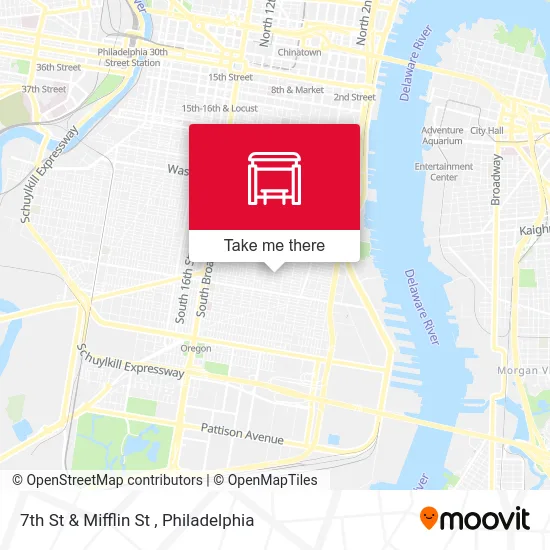7th St & Mifflin St map