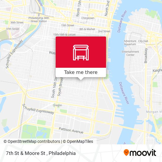 7th St & Moore St map