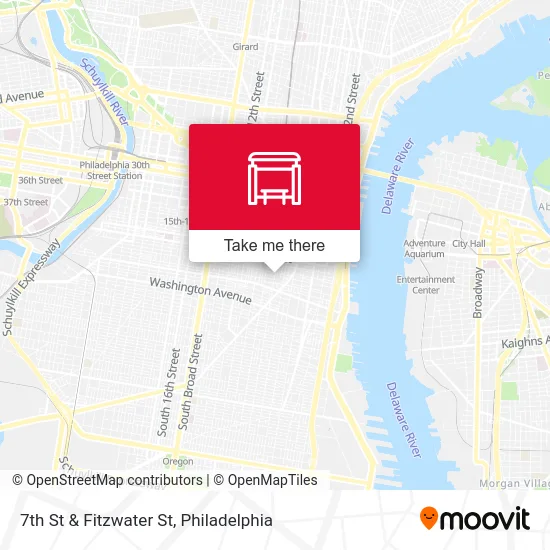 7th St & Fitzwater St map