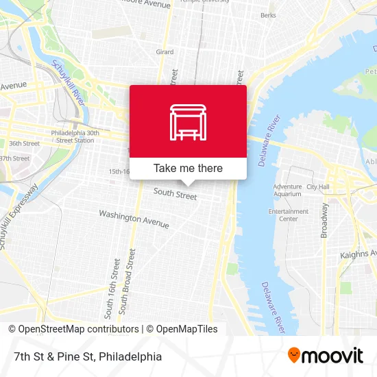 7th St & Pine St map