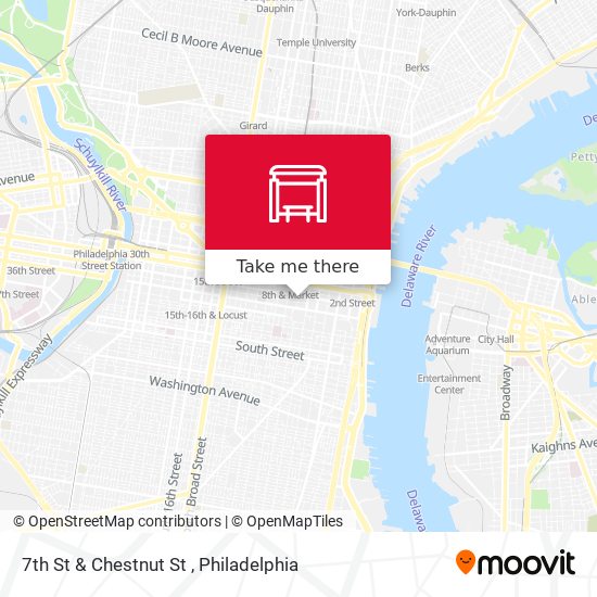 7th St & Chestnut St map
