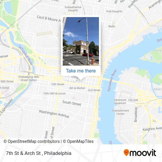 7th St & Arch St map