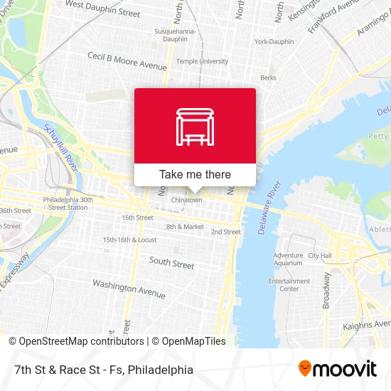 7th St & Race St - Fs map