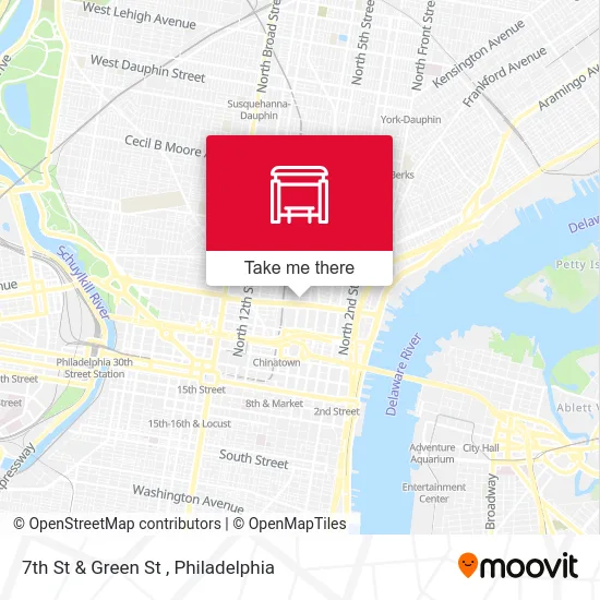 7th St & Green St map