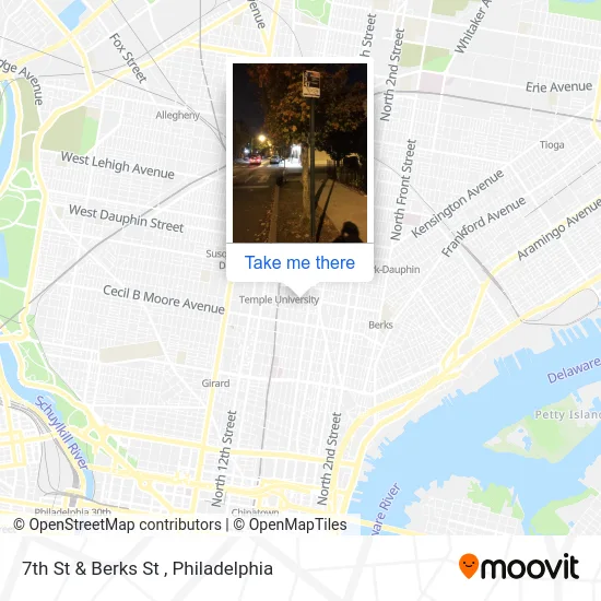 7th St & Berks St map