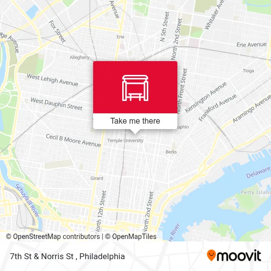 7th St & Norris St map