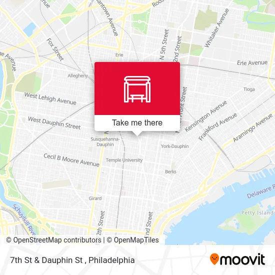 7th St & Dauphin St map