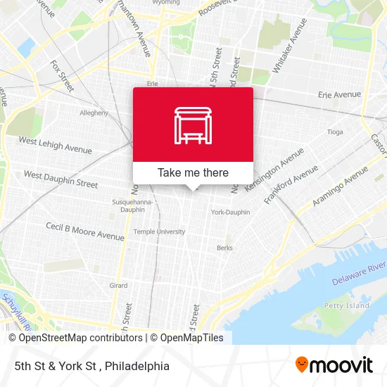 5th St & York St map