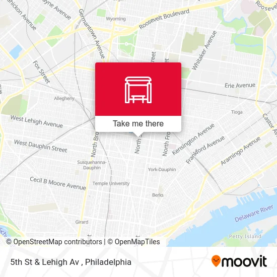 5th St & Lehigh Av map