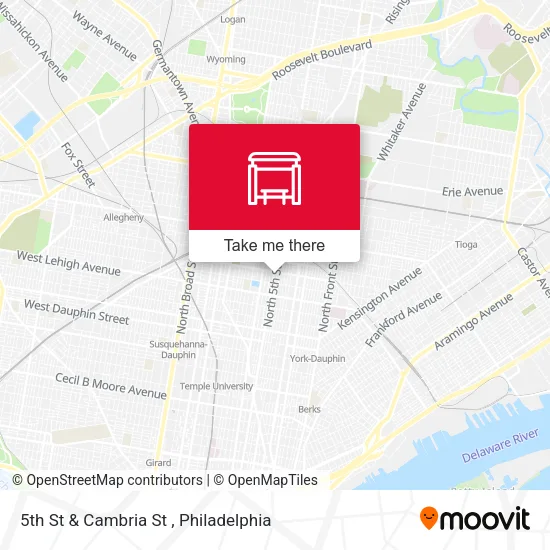 5th St & Cambria St map