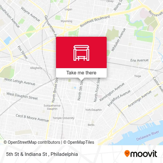 5th St & Indiana St map