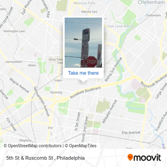 5th St & Ruscomb St map