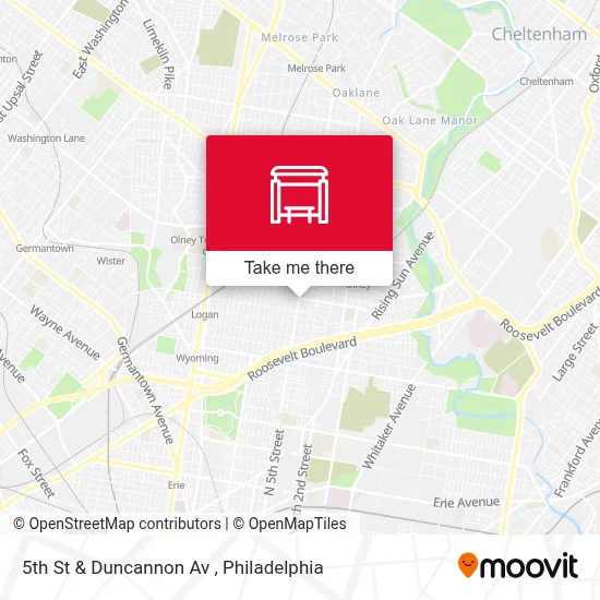 5th St & Duncannon Av map