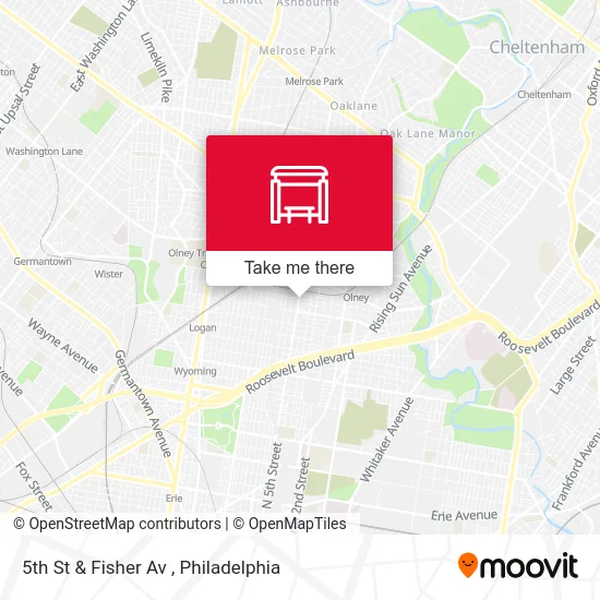 5th St & Fisher Av map