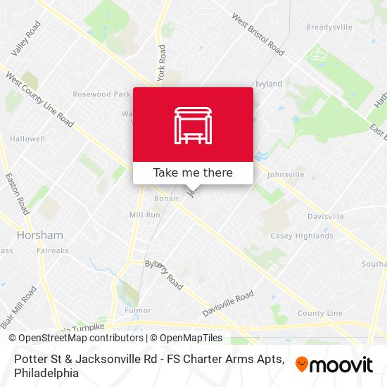 Potter St & Jacksonville Rd - FS Charter Arms Apts map