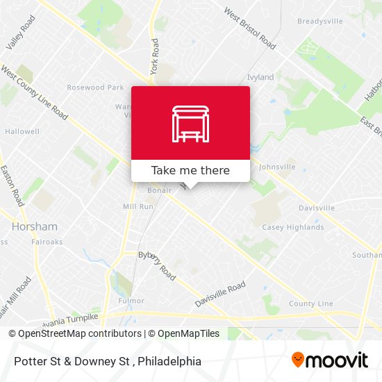 Mapa de Potter St & Downey St