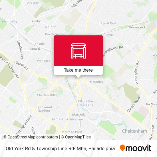Mapa de Old York Rd & Township Line Rd- Mbn