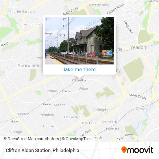 Clifton Aldan Station map