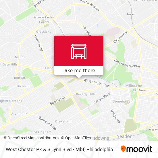 Mapa de West Chester Pk & S Lynn Blvd - Mbf