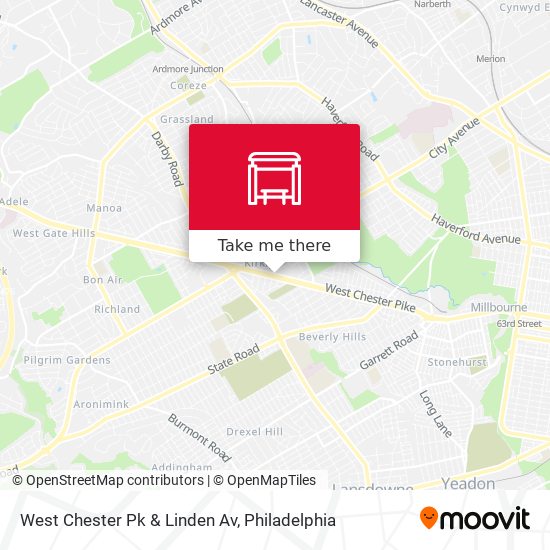 West Chester Pk & Linden Av map