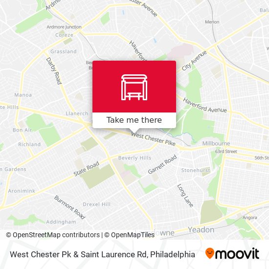 West Chester Pk & Saint Laurence Rd map
